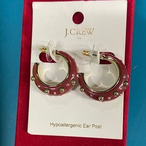 J. Crew Gold-Accented Red Earrings